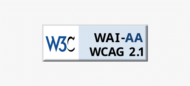 Zugänglichkeit 4 W3C WCAG 2.1 Logo