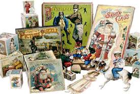 From Mr. Potato Head to the LOL Doll: Explore Top Christmas Toys from 1950 to 2023 1 Collection of old handmade toys such as a picture puzzle and a small statue.