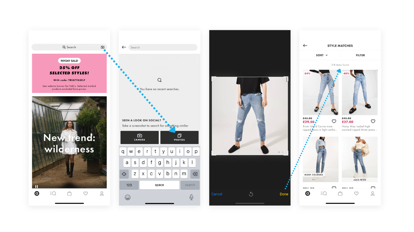 Implementing Visual Search: A Comprehensive Guide for Retailers 2 visual search example asos Publitas