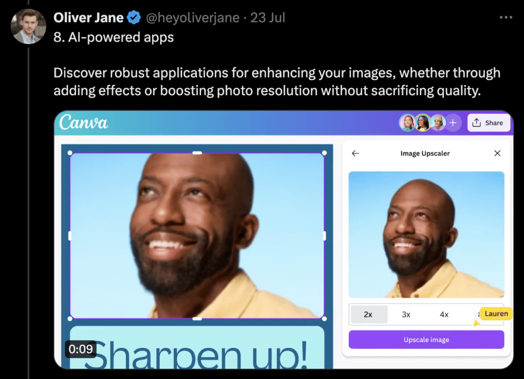 Canva Create Features: 10 Game-Changers you need to know 8 08 canva ai upscale images Publitas