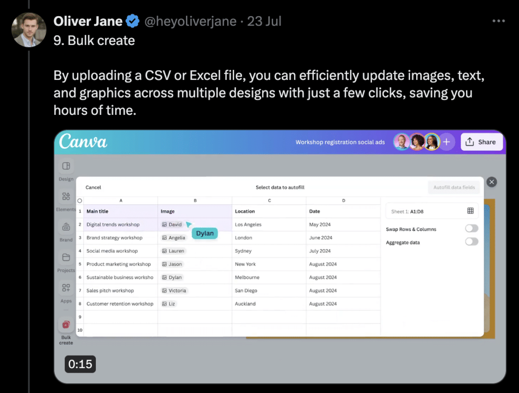 Canva Create Features: 10 Game-Changers you need to know 9 09 canva use csv or excel for bulk updates Publitas