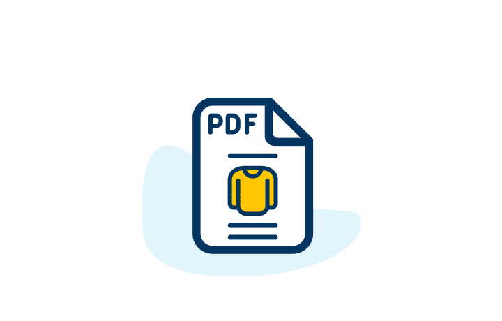 Digital Catalog 6 An icon of a PDF file with a yellow sweater.