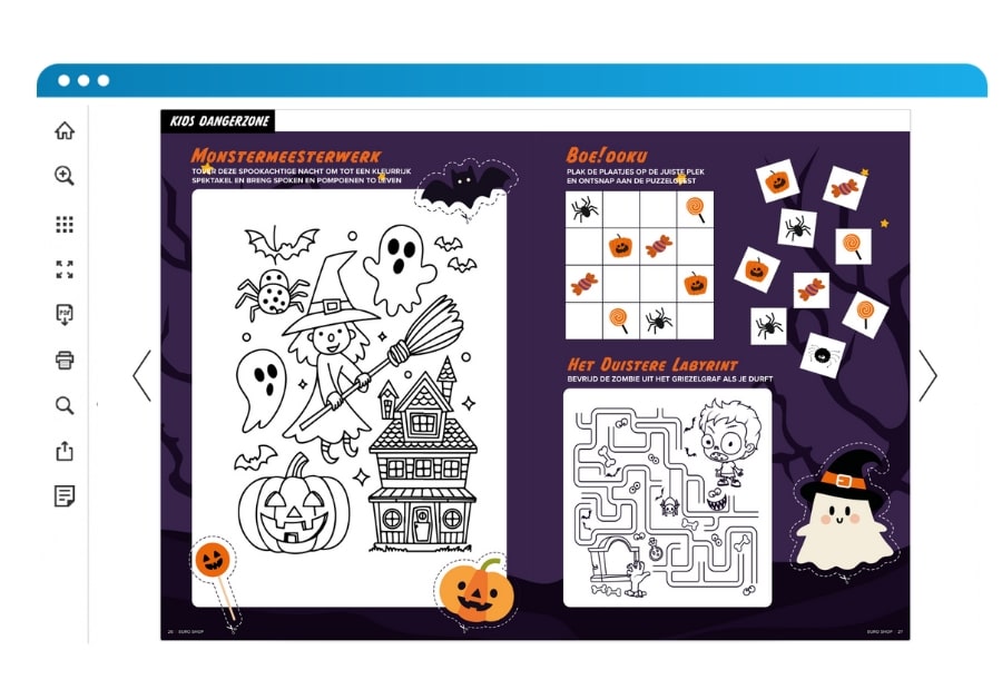 Top 5 Best Halloween Sales Trends To Follow In 2024 2 A page from a digital catalog that shows a halloween themed kids activity