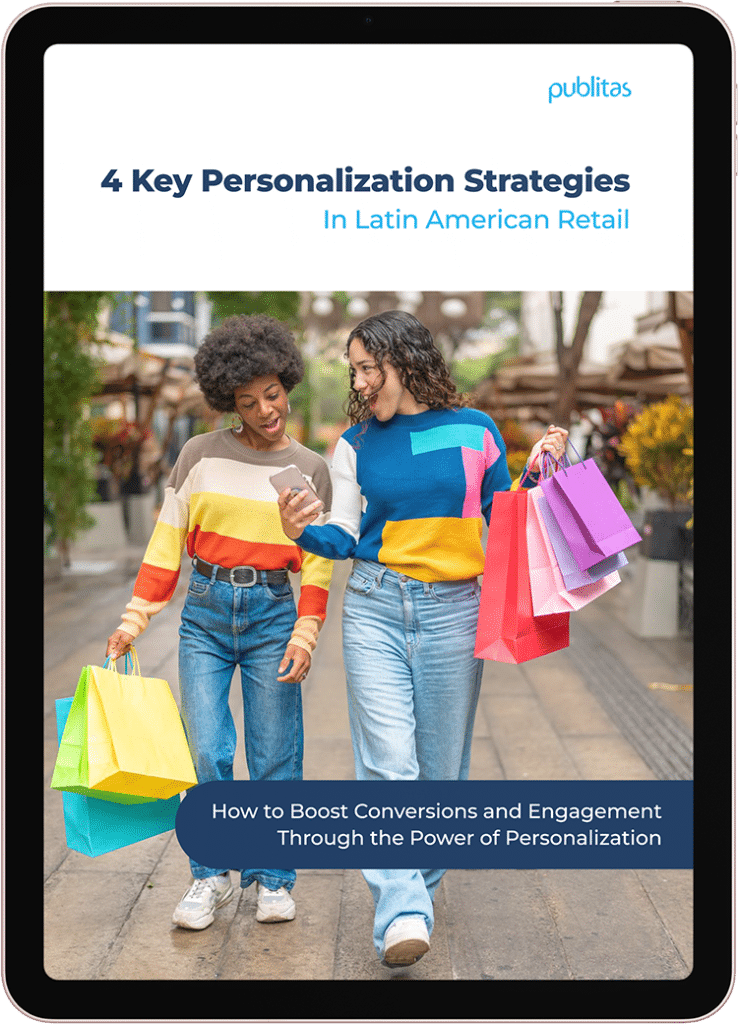 ebook: 4 belangrijke personalisatiestrategieën latam. Twee vrouwen met boodschappentassen.