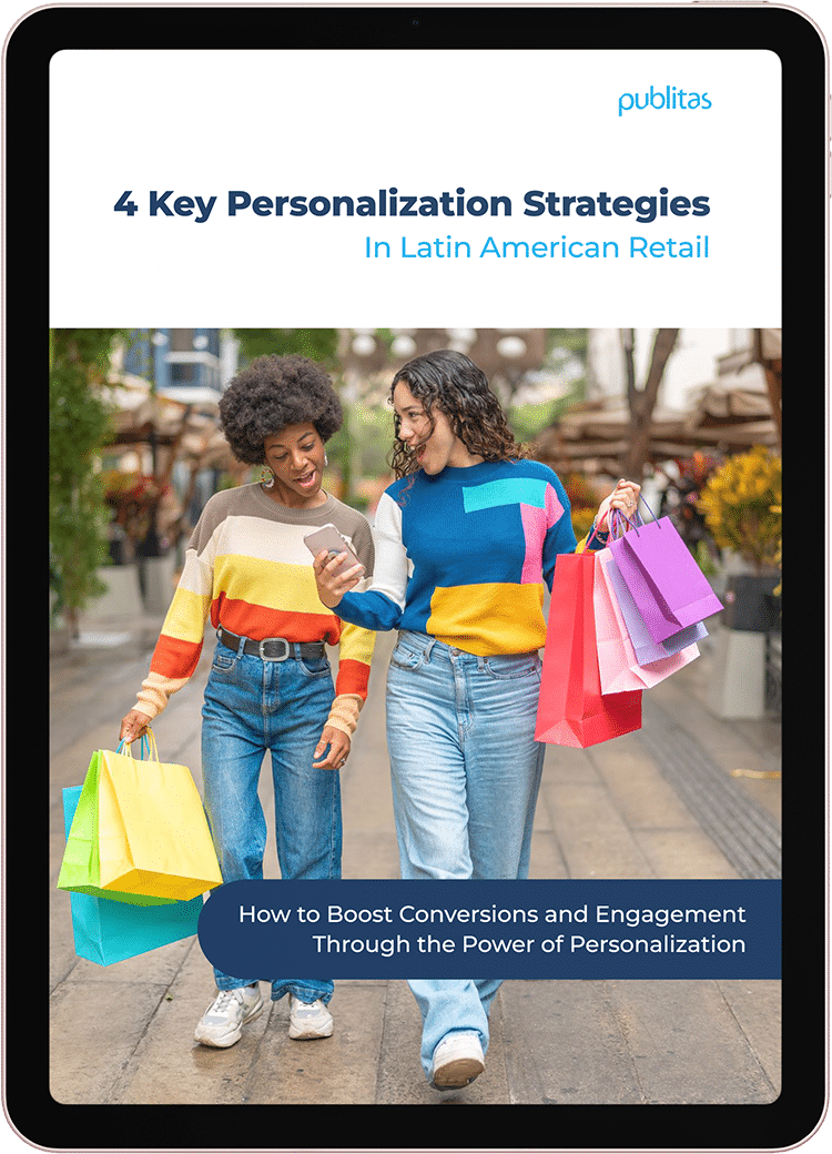 ebook: 4 estrategias clave de personalización latam. Dos mujeres con bolsas de la compra.