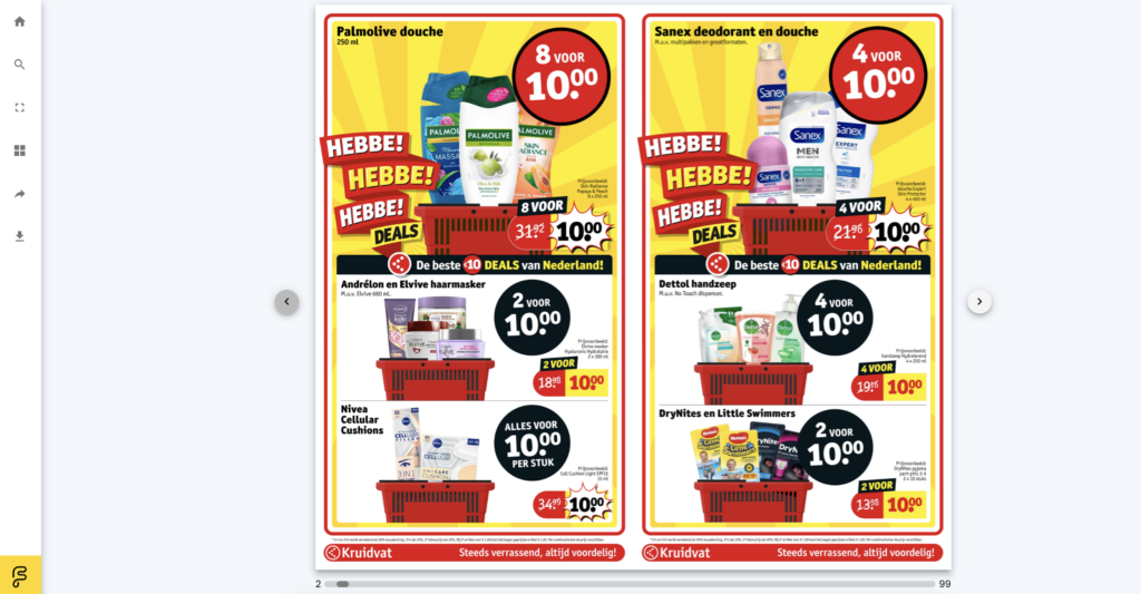 How Leaflet Aggregator Platforms Boost Retail Reach 2 A digital supermarket leaflet showing different promotions for different products