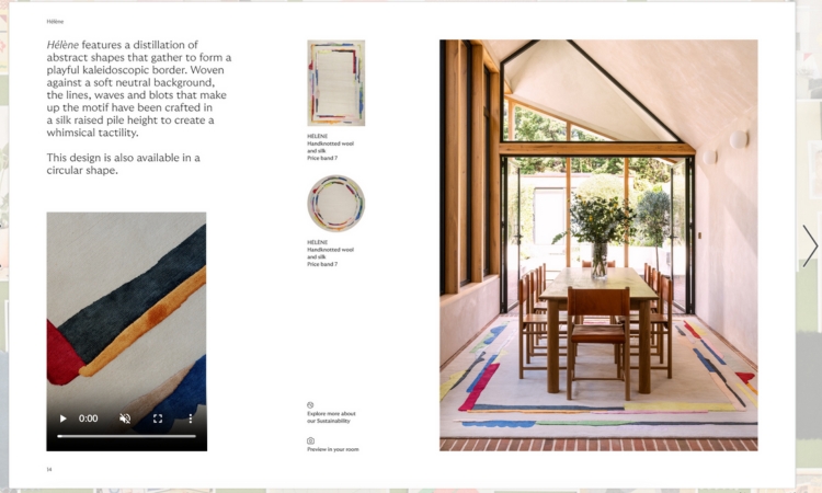 Software or Service? The Surprising Deciding Factor When Choosing a Digital Catalog Maker 3 A catalog showing images of rugs made by a digital catalog maker