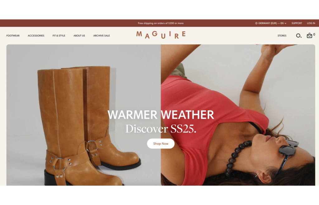 2025’s Top 7 Hottest Shopify Stores and How to Launch Your Own 3 maguire shoes shopify stores 2025 Publitas